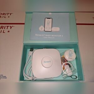 Sense-U Baby Monitor 3 W/Base Station Checks Breathing Movement Temperature.